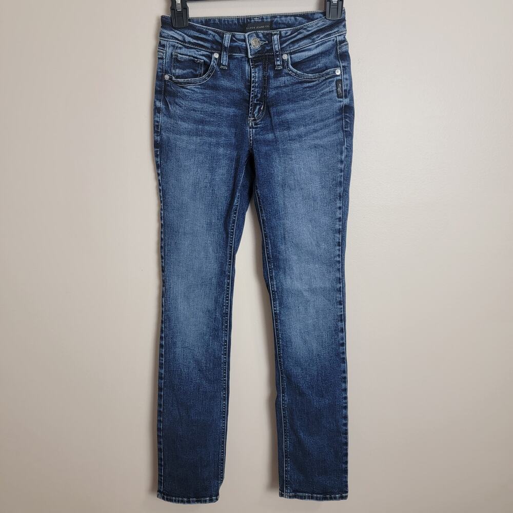 Silver Suki Straight Leg Jeans Size 24